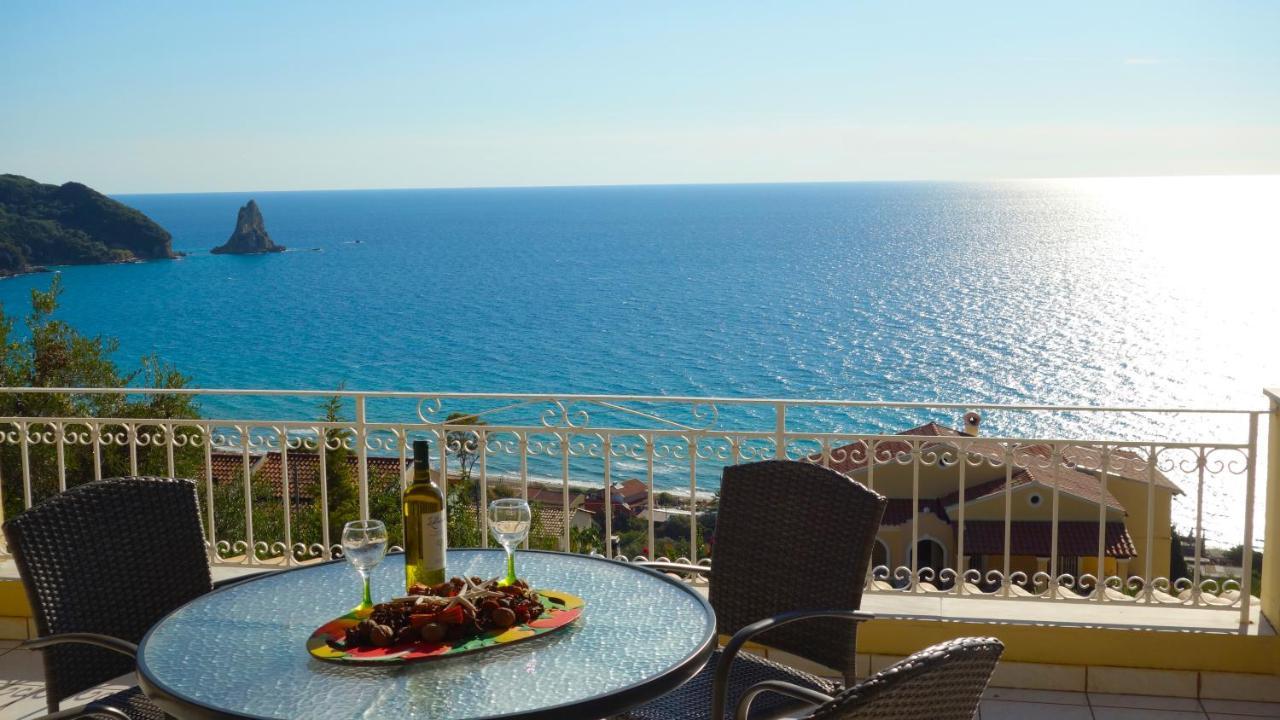 Natalia Apartment B With Panoramic Sea Views Of Agios Gordios Bay Exterior foto
